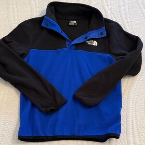 The North Face Black and Blue Fleece Pullover- boys size medium